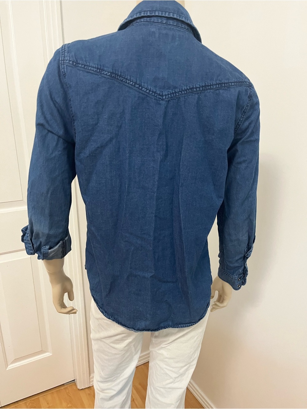 Smart Set Indigo Denim Button-Up Shirt - Picture 2 of 4